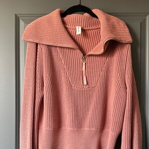 Varley Dusty Pink Cowl Neck Sweater